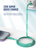 LDNIO LS611 kabel Data pengisian daya cepat, kabel transmisi Data pengisian daya murah 25W