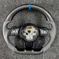 Volant en fibre de carbone forgé sur mesure avec palettes de changement de vitesse pour Volkswagen VW Golf 5 6 7 6R MK6 MK7 GTI Polo Passat CC
