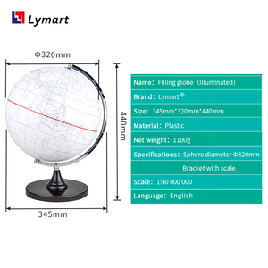 Trắng nhựa LED ánh sáng xóa được có thể ghi Globe với đèn - Product Image 4