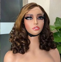 Perruque à fermeture en dentelle sans colle 5x5 |   Cheveux humains brésiliens Remy super double drawn |   Perruque en dentelle transparente bouclée et volumineuse pour femmes