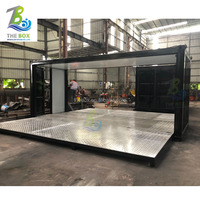 Conteneurs d'expédition en acier de 3 m x 3 m, structure en acier, 40 pieds, haute cube, stockage, maisons préfabriquées durables, 4 chambres, maisons de luxe
