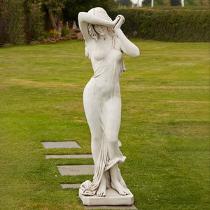 Venus di balneazione in <span class=keywords><strong>pietra</strong></span> bianca a grandezza naturale del giardino con <span class=keywords><strong>la</strong></span> statua della mela - Product Image 6