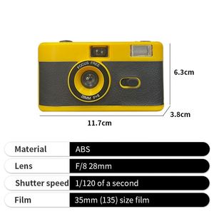 2025 Reusable Film <b>Camera</b> Custom Logo White and Black 35mm Vintage Film <b>Camera</b> with Strap - Product Image 4
