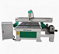 Machine de gravure et de sculpture CNC sur bois, système de contrôle Syntec, logiciel NC Studio, PLC, moteur à broche unique, engrenage, 3 axes