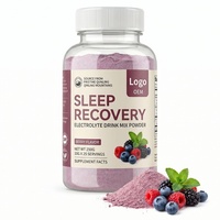 Poudre de mélange de boisson électrolytique végétalienne GMP OEM pour la relaxation nocturne et l'hydratation musculaire, saveur baies, délai de livraison rapide, personnalisable pour la récupération du sommeil