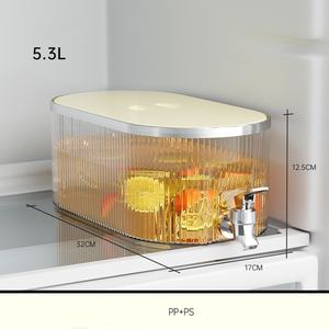 Pichet d'eau froide en plastique de capacité bouilloire avec robinet jus de glace thé noir eau réfrigérateur boîte de rangement distributeurs de boissons froides - Product Image 3