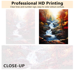 Peinture par numéros DIY de paysages d'<span class=keywords><strong>automne</strong></span> pour adultes, peinture acrylique, décoration artisanale pour la maison, art mural - Product Image 5