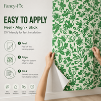 Peel and Stick Papier peint vert pour mur Papier peint auto-adhésif pour chambre décor salle de bain étanche