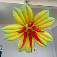 Fleur gonflable personnalisée de 3,5 m de long, motif « Money Blooms », pour la décoration