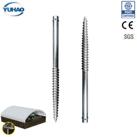 Pieux hélicoïdaux en acier Q235B EN1090 EXC2 de 500 mm, galvanisés à chaud, revêtement en zinc, >85 m, durée de vie de plus de 15 ans