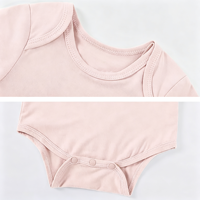 Ropa de Bebé Unisex, 95% Bambú, 5% Elastano, Venta al por Mayor, Mameluco de Manga Corta para Bebé, Body de Verano para Niña
