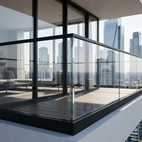 Verre feuilleté trempé ultra-clair à faible teneur en fer pour projets industriels, escaliers extérieurs, murs-rideaux de salle de bain, auvents de salle à manger