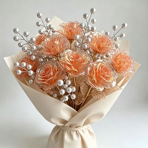 Rama de Bayas Plateadas Artificiales con 12 Bayas, Rama de Perlas Falsas para Arreglos Florales, Decoración de Jarrones y Ramos de Boda DIY - Product Image 4