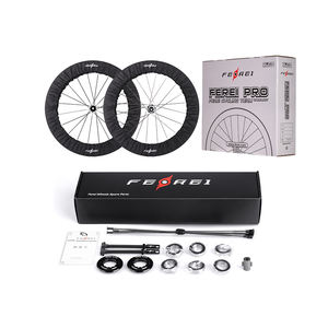 2025 nouvelles roues de course en <span class=keywords><strong>carbone</strong></span> Ferei 700C/29er <span class=keywords><strong>jante</strong></span> Aero Tubeless prêt frein à disque paire de roues légères pour la course de vélo de route - Product Image 6