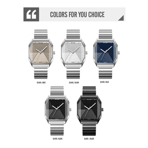 Nuevos Relojes de Lujo para Hombre, Reloj de Cuarzo para Negocios, Relojes con Esfera de Vidrio Texturizado de Acero Inoxidable, Resistentes al Agua 3ATM, Logotipo Personalizado OEM - Product Image 2