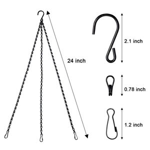 Gantungan tanaman gantung 3 titik, rantai Pot bunga pengganti rantai Taman - Product Image 2