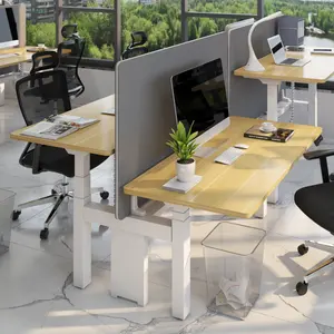 オフィスシットスタンドリフティング電動テーブルデュアルベンチ高さ調節可能スタンディングデスクET223H(IB)