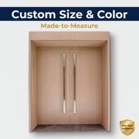 Porte insonorisée en bois massif pour intérieur, avec surface finie, design moderne, taille personnalisée pour hôtels, appartements, chambres, villas