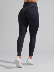 Leggings personnalisés avec logo pour femmes, taille haute, vêtements de sport pour la salle de sport, leggings de yoga qui remontent les fesses, leggings de compression élastiques, leggings sans couture avec logo - Product Image 6