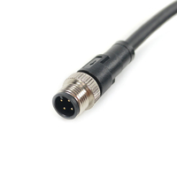 Sensor M12 de 2, 3, 4, 5, 6, 7, 8, 12 y 17 pines, Tipo A, B, D, Codificado X, CE/RoHS, PVC, Conector de Cable Macho y Hembra