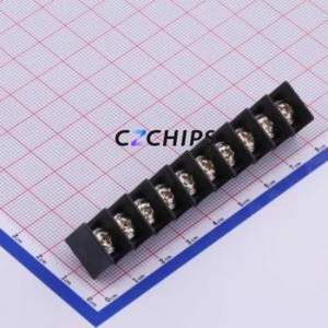 WJ25S-B-7.62-10P Barrier Terminal Block Through hole Component (THT),P=7.62mm Connector Two Sides 7.62mm 1x10P Straight Pin - Product Image 1