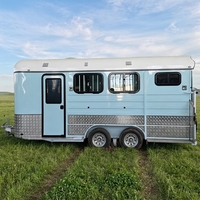 Magnifique remorque pour 2 chevaux 2HAL-4900 avec logement, couleur personnalisée, chargement par angle, chargement direct