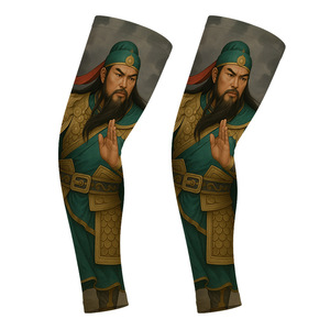 Ice Silk Sun Protection Arm Sleeves With Three Kingdoms Print Unisex Outdoor Cycling UV Protection Sleeve - Product Image 3