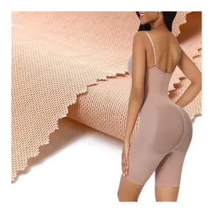 Factory custom 280GSM 78% Nylon 22% Spandex elastic power net mesh fabric corset body shaping underwear