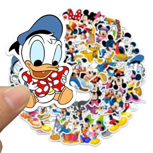 Nouveau Style personnalisé mignon <span class=keywords><strong>Mickey</strong></span> Minnie Donald dessin animé autocollant enfants autocollant Journal bagages coque de téléphone décoration cadeaux promotionnels - Product Image 2