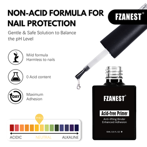 FZANEST UV Gels <span class=keywords><strong>Agent</strong></span> de liaison supérieur à séchage rapide Empêche l'écaillage Apprêt non acide Gel acrylique Vernis à ongles Solution d'apprêt pour ongles - Product Image 4