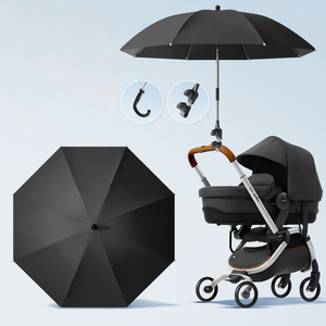Parapluie de poussette universel DD4041 <span class=keywords><strong>avec</strong></span> protection UV, parasol de poussette pour bébé de 85cm de diamètre <span class=keywords><strong>avec</strong></span> dispositif de fixation à <span class=keywords><strong>pince</strong></span> de parapluie - Product Image 1