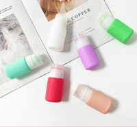 Contenants rechargeables en silicone de 60ml, lotion, savon, revitalisant, gel de 90ml, tube de voyage, shampooing, flacon à presser, vente en gros