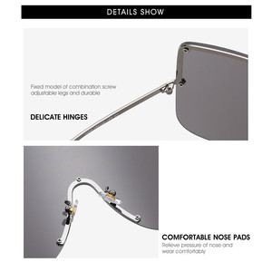 Elaiza <b>Oversized</b> <b>Sunglasses</b> - Gold Gray - Product Image 4