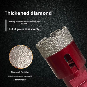 KS foret à sec en acier diamètre de tige de 10mm coupe-<span class=keywords><strong>scie</strong></span> <span class=keywords><strong>cloche</strong></span> brasée sous vide droite pour granit marbre carreaux de céramique et plastique - Product Image 5