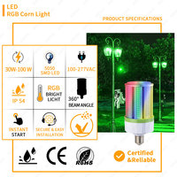 Vente en gros usine – Ampoule LED maïs dimmable avec capteur et télécommande, E27 E40, en alliage d'aluminium, 80W 100W 5000K