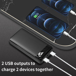 Batería Externa Delgada de 20000mAh con Certificación CE ROHS FCC, con Pantalla LED, Salidas USB Duales Tipo-C de 10W y Micro USB para Uso en Exteriores - Product Image 2