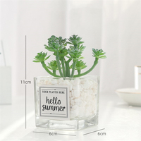 Plantes artificielles QSLH VF163, mini plante succulente en pot pour la décoration de la maison