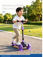 Trottinette pliable à 3 roues pour enfants, hauteur réglable sur 3 niveaux, légère avec roulements ABEC-7, pour enfants de 3 à 8 ans, jouet pour enfant