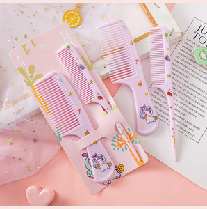 Juego de 2 Peines para el Cabello con Diseño de Animales de Dibujos Animados para Niñas de 1 y 2 Años, con Mango de Plástico, Dientes Finos y Cola Puntiaguda - Product Image 6