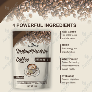Aeglewell OEM ODM Proteína de café en polvo Proteína y café real Todo en uno en polvo - Product Image 5