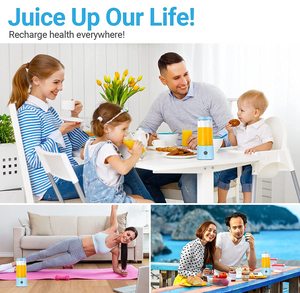 La más nueva máquina exprimidora de 6 cuchillas, licuadoras portátiles de jugo de fruta de 500ml, licuadora de máquina de frutas - Product Image 5