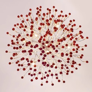 Nước thả màu hồng thủy tinh trần ánh sáng mặt dây chuyền phòng ngủ hiện đại nhà hàng sang trọng sảnh khách sạn trang trí chi nhánh Đèn Chùm Pha Lê - Product Image 4