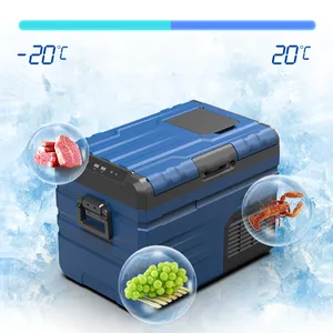 AlpicoolTB35ポータブル冷凍庫12v屋外コンプレッサーカー冷蔵庫AC/DC電子カー冷蔵庫取り外し可能なバッテリー付き