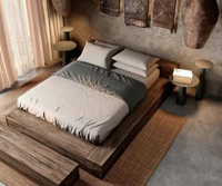 AJJ-Q394 Ensemble complet de meubles en bois massif chinois écologique non pliable, style antique, pour maison d'hôtes et complexe hôtelier, lit double sur mesure