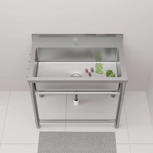<span class=keywords><strong>Fregadero</strong></span> Individual <span class=keywords><strong>Independiente</strong></span> Antioxidante para Restaurantes al Aire Libre, Ahorra Espacio y es Adecuado para Hogares y Negocios Modernos - Product Image 6