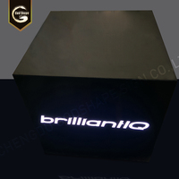 Panneau d'intérieur logo de marque, boîte à lumière led, cube de cube, sur mesure, 5 pièces