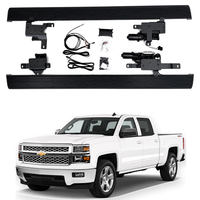 Estribos Eléctricos para Chevrolet Silverado 14-18, Retráctiles Automáticos, con Doble Motor, LED, OBD2, para Camioneta