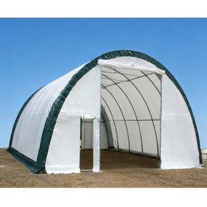 Tente de stockage robuste à double structure en acier Q235 et tissu PVC pour chantiers de construction et logistique - Product Image 2