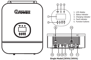 Growatt Collegamento In Parallelo 3Kw PV Inverter Diretta Della Fabbrica Off Grid Solare Convertitore di Fase Split 48V PV Converter - Product Image 4