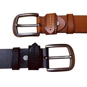 Ceinture en cuir vintage pour homme, boucle en acier, design carré 3D, écologique, imperméable, idée cadeau, best-seller, directement de l'usine - Product Image 2